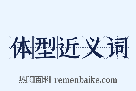 体型近义词是什么意思的图片